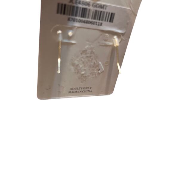 WIldflower Rainbow Donut Sprinkle Earrings Gold Tone Dangle Pink - Picture 6 of 6